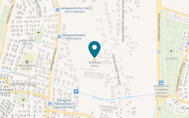 Map showing Thai BaNahala at 17 Yitzhak Sadeh Street, Nahariya