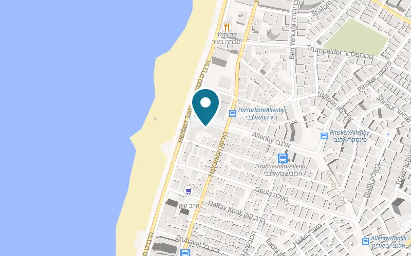 Map showing The Herbert Tel Aviv at 4 Allenby Street, Tel Aviv-Yafo