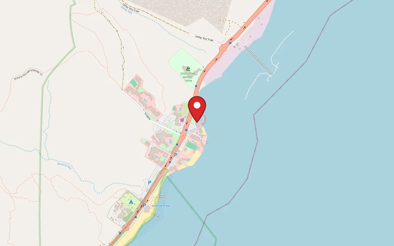 Map showing The Last Refuge at Coral Beach Marina, Eilat