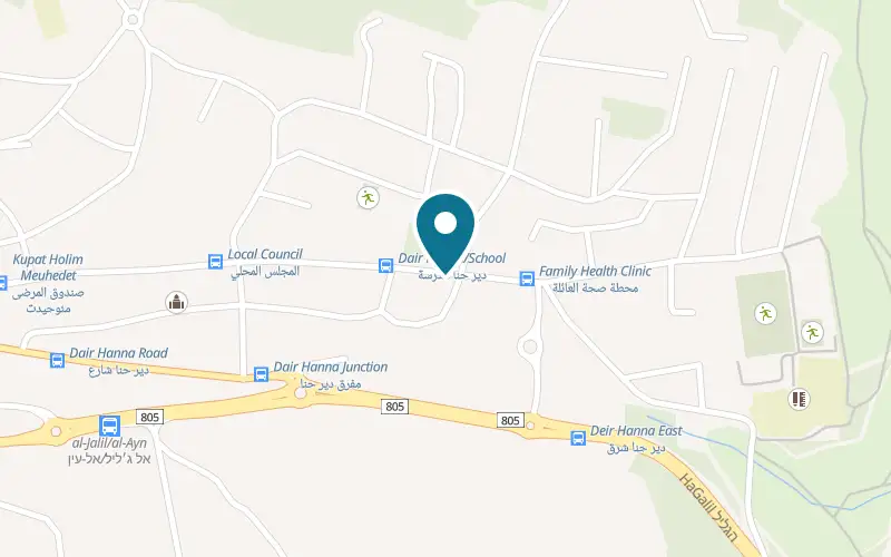 Map showing The Twins at Plus code V96F+HX, Deir Hanna, Deir Hanna