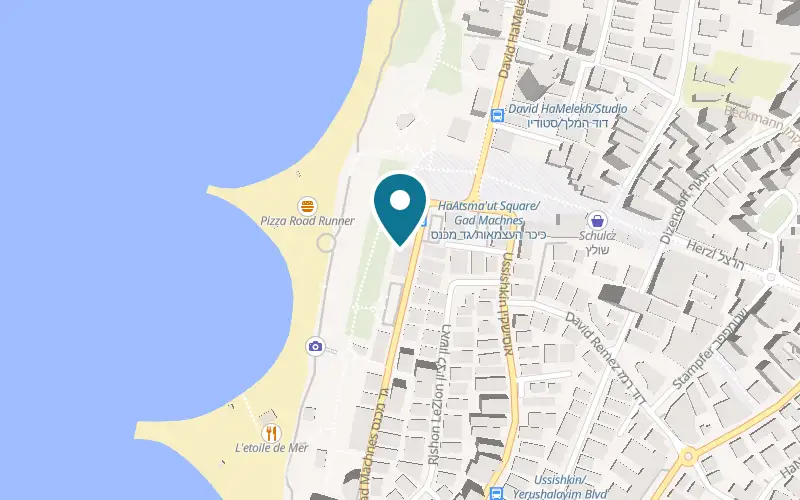 Map showing The View at 6 Gad Machnes Street, on the promenade, Netanya