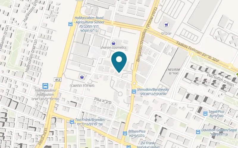 Map showing Titi Martin at 7 Barshavski Street, Rishon LeZion