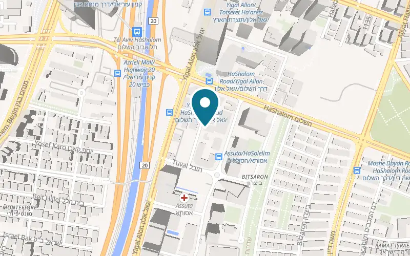 Map showing To Bake at 10 HaOmanim Street, Tel Aviv-Yafo
