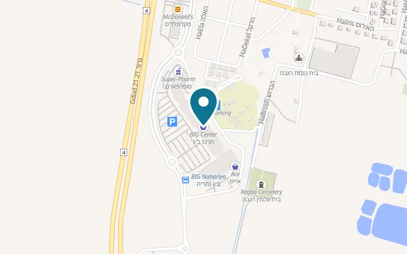 Map showing Tomahawk at The Regba compound, by the Big centre, Regba