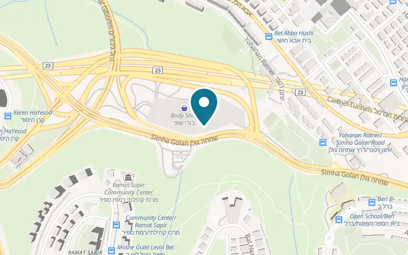 Map showing Tomoka at Ofer Grand Canyon mall, 3rd floor, Haifa