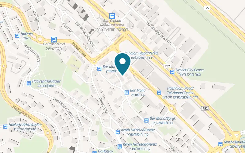 Map showing TopMobile at 9 HaShalom Road, Nesher