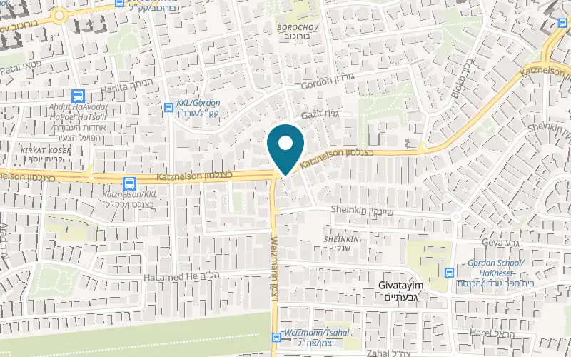Map showing TORII at 62 Katzenelson Street, Givatayim