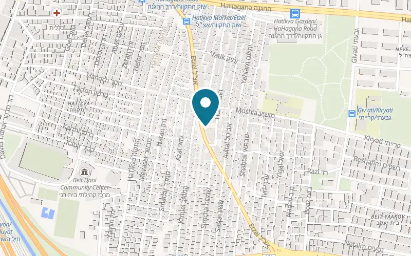 Map showing Toros Entrecote Burger at 57 Etzel Street, Tel Aviv-Yafo