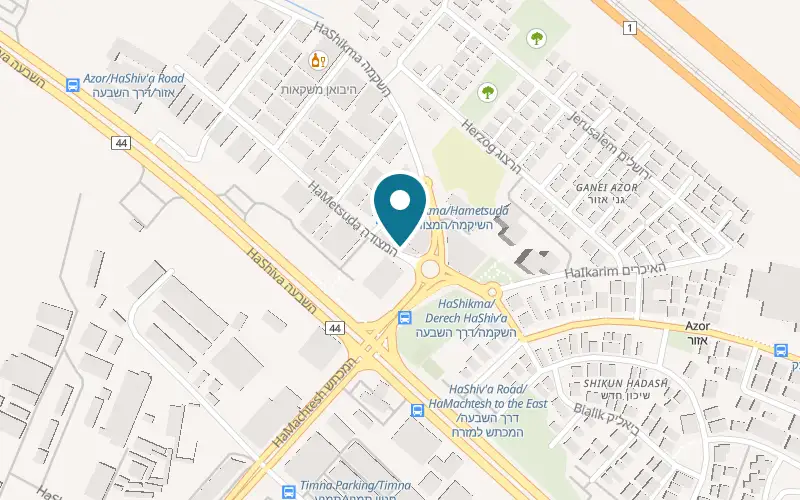 Map showing Tortilla Street at 8 HaMetzuda Street, Azor