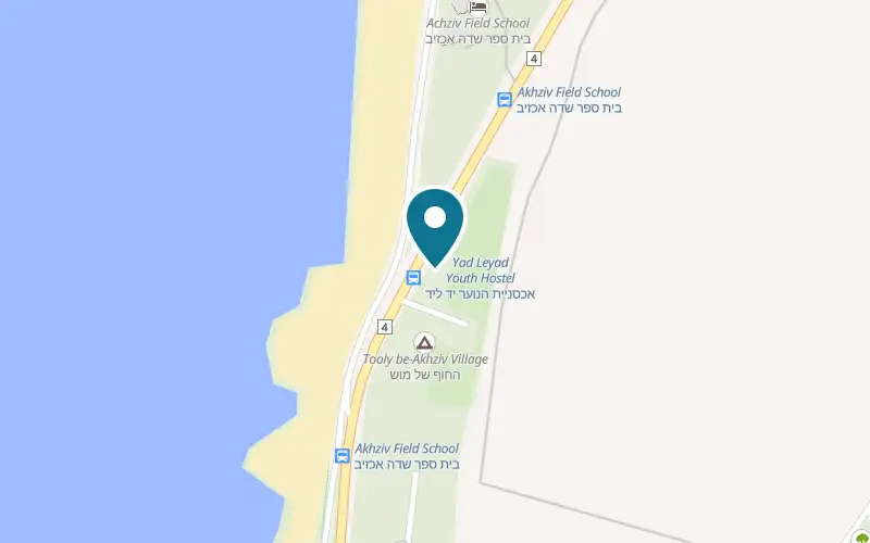 Map showing Tosha Bakery at Achziv, facing the sea, Gesher HaZiv