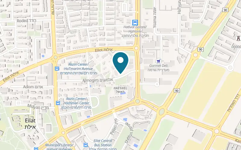 Map showing Traklin at 21 Almogim Street, Eilat