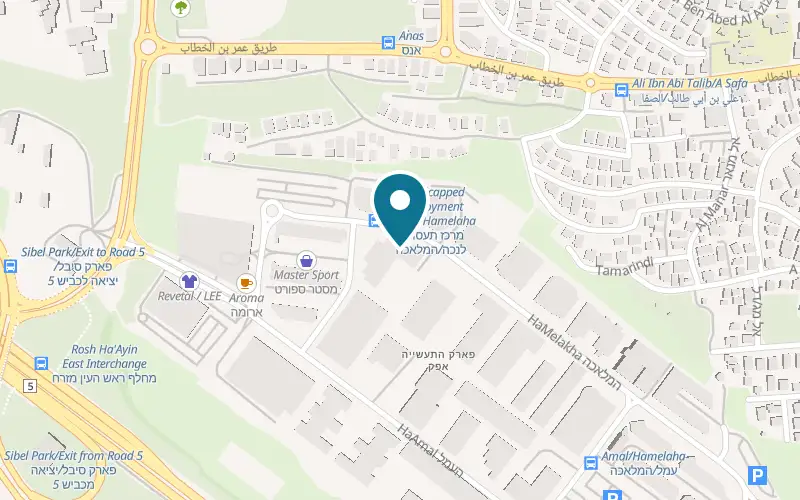 Map showing Triple S at 8 HaMelakha Street, Rosh HaAyin