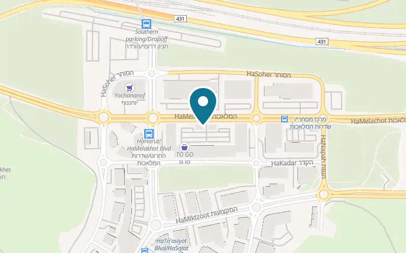 Map showing Tronic at 17 HaMelachot Street, Yeshpro Center, Modi'in-Maccabim-Re'ut
