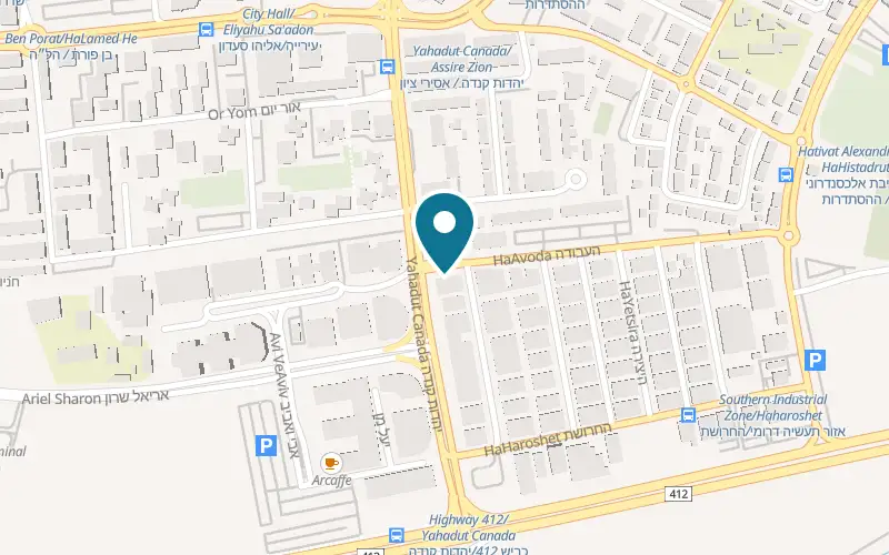 Map showing Turkish Grill at 2 HaAvoda Street, Or Yehuda