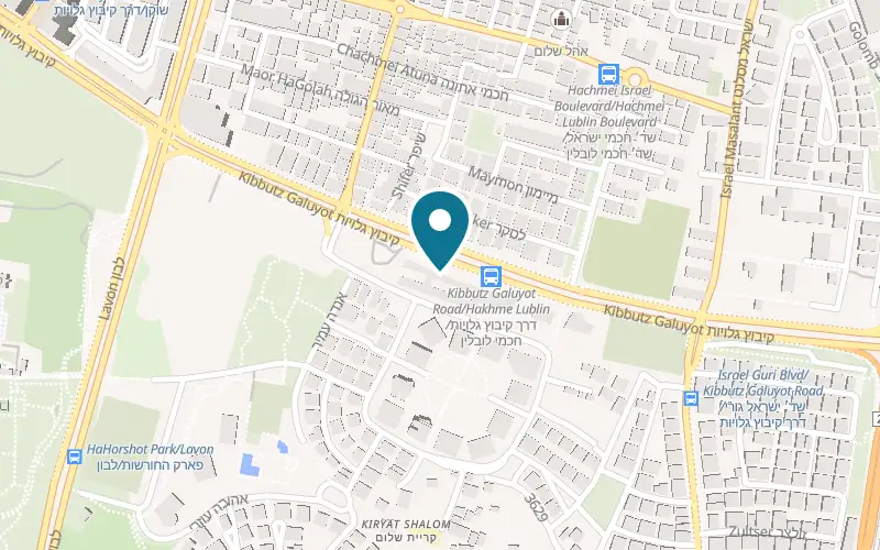 Map showing Tzachi Basarim Tel Aviv at 106 Derech Kibbutz Galuyot, Tel Aviv-Yafo