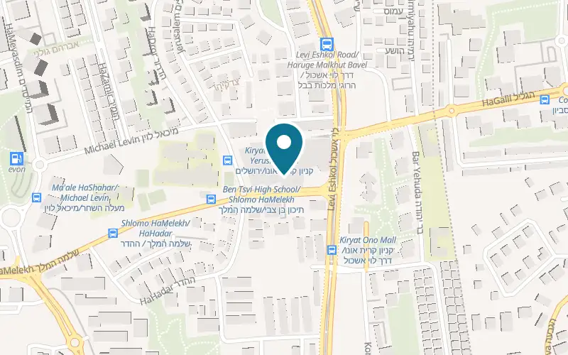 Map showing Tzamtzam Dan at 37 Shlomo HaMelekh Street, Kiryat Ono