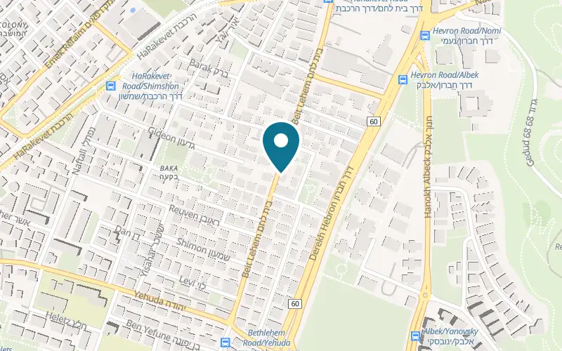 Map showing Tziga at 31 Derech Beit Lehem, Baka, Jerusalem