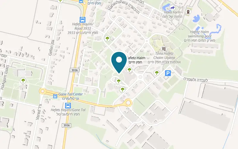 Map showing Tzipori Village at Kibbutz Hafetz Haim, Hafetz Haim