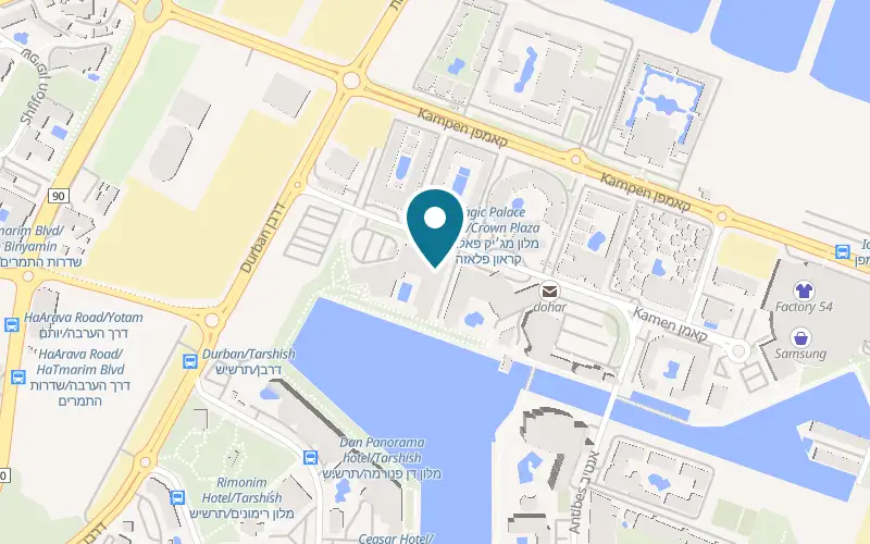 Map showing U Magic Palace Eilat at 2 Kamen Street, Eilat