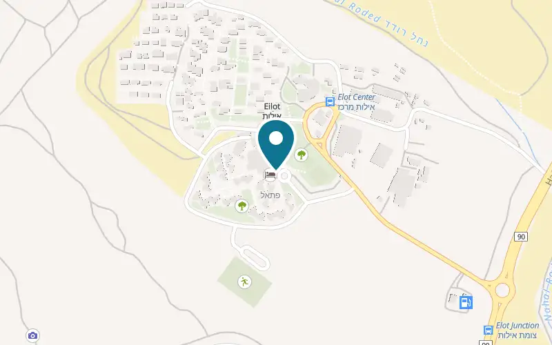 Map showing U Splash Resort Eilat at Kibbutz Eilot, at the entrance to Eilat, Eilot