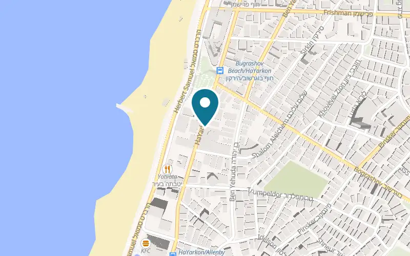 Map showing Ultra Hotel Tel Aviv at 78 HaYarkon Street, Tel Aviv-Yafo