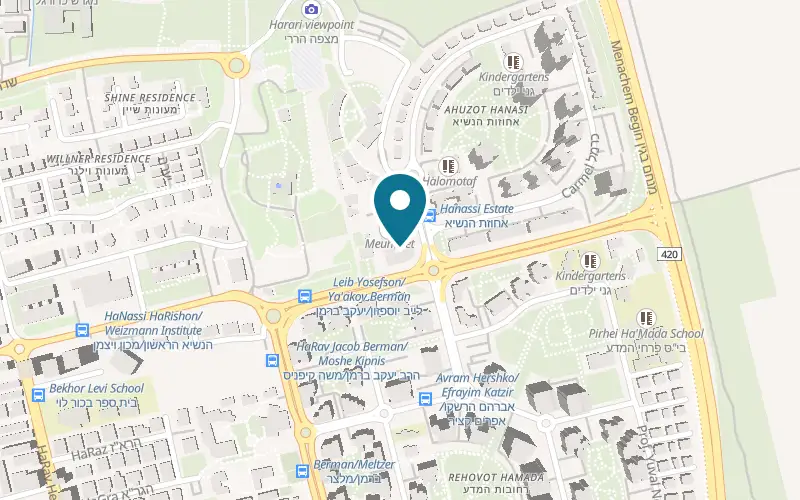 Map showing Umatuma at 76 Carmel Street, Rehovot