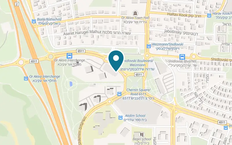 Map showing Uncle Sam at 8 HaShikmim Street, Or Akiva