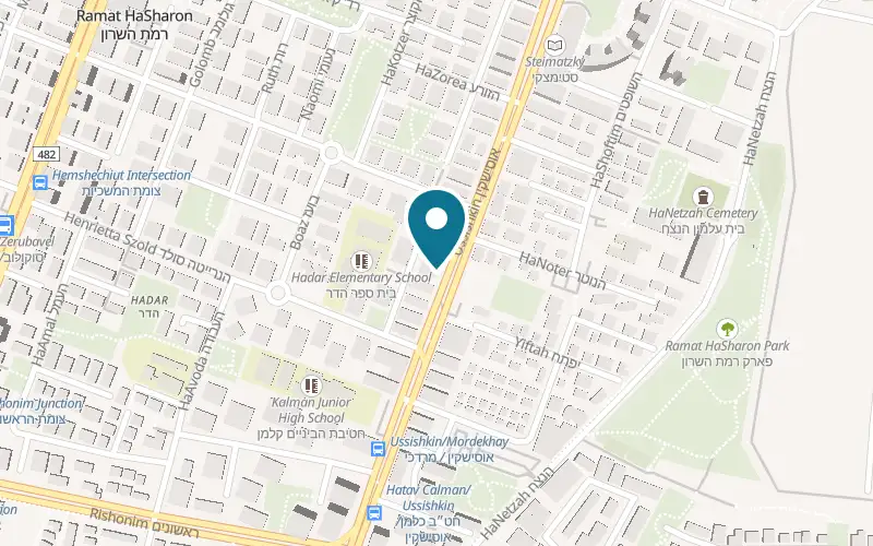 Map showing Uniqook at 31 Ussishkin Street, Ramat HaSharon