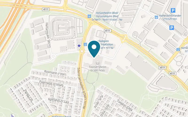 Map showing Unique Shoes at 9 HaKishon Street, Karso Compound, Yavne