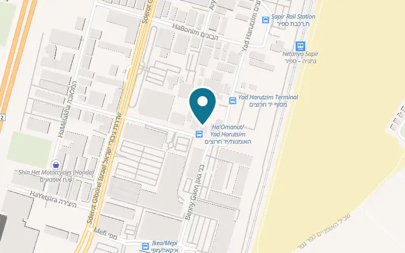 Map showing Vastu at 20 HaOmanut Street, Netanya