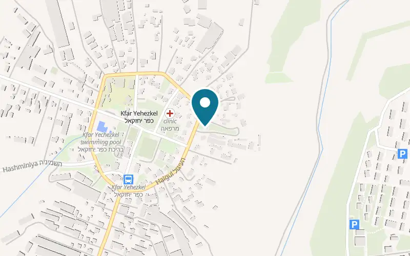 Map showing Villa Bakfar at Moshav Kfar Yehezkel, Kfar Yehezkel