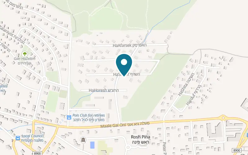 Map showing Villar Estate at 5 HaShezif Street, Rosh Pinna