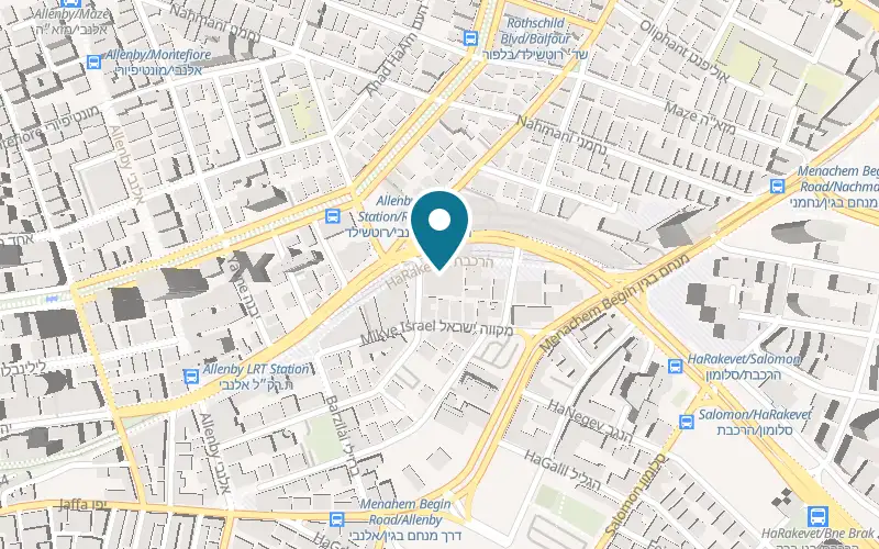 Map showing Wat Sang Sushi at 12 HaRakevet Street, Tel Aviv-Yafo