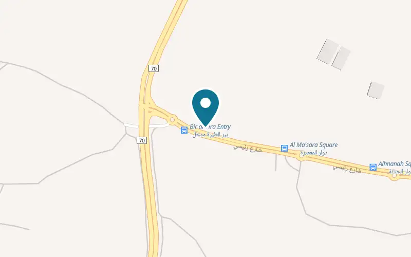 Map showing West House at The main entrance to Tamra, Tamra