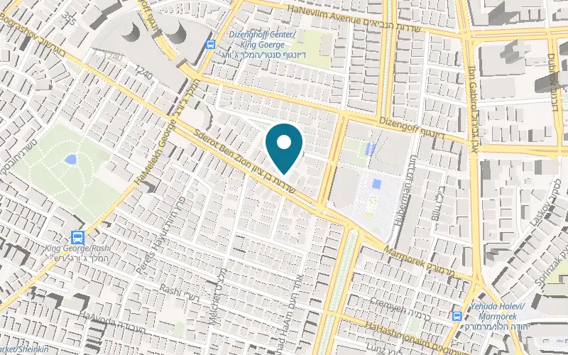 Map showing White Villa Tel Aviv at 25 Ben Zion Boulevard, Tel Aviv-Yafo