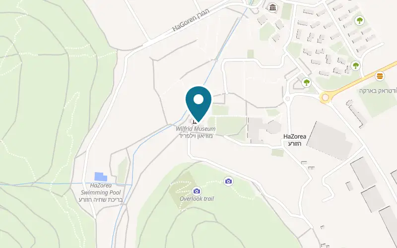 Map showing Wilfrid Israel Museum at Kibbutz HaZore'a, HaZore'a