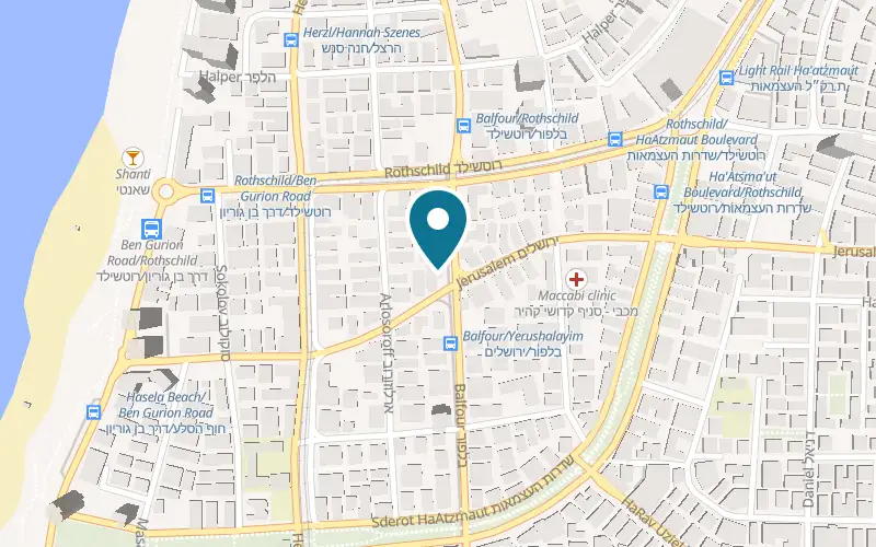 Map showing Wine N' Dine at 46 Balfour Street, Bat Yam
