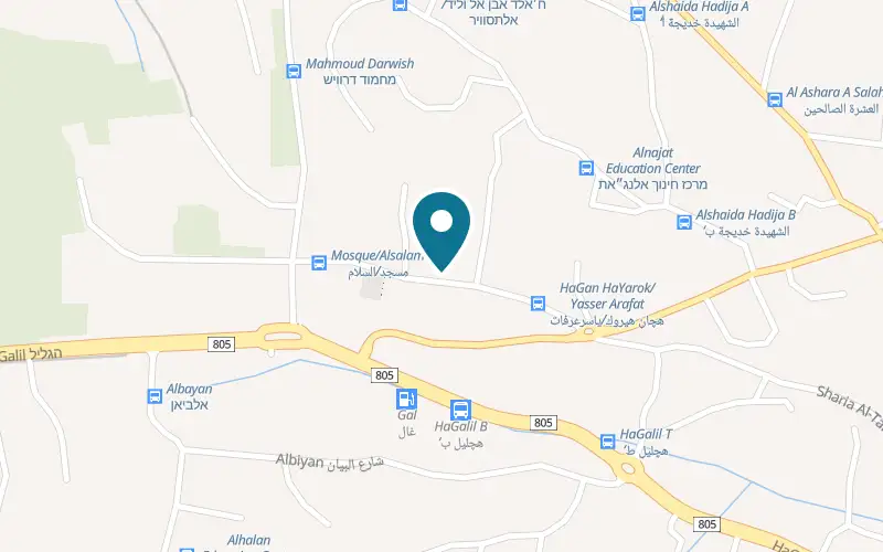Map showing Wingat at Mahmoud Darwish Street, Sakhnin