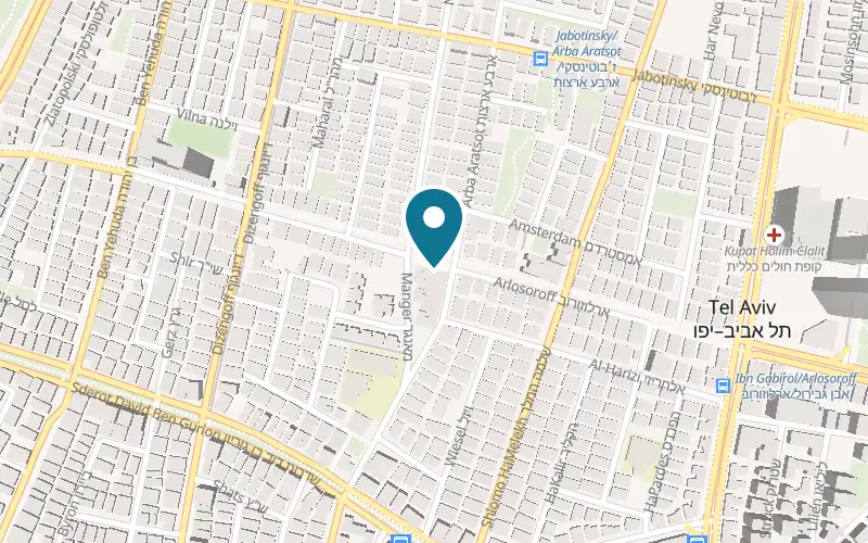 Map showing Wish and Wash at 62 Arlozorov Street, Tel Aviv-Yafo