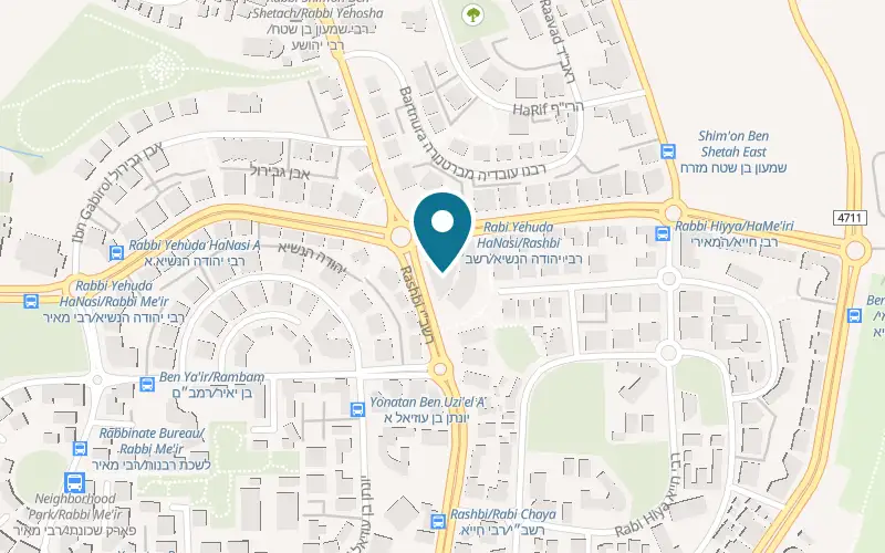 Map showing Ya'ale Bakery at 94 Rabbi Yehuda HaNasi Street, El'ad
