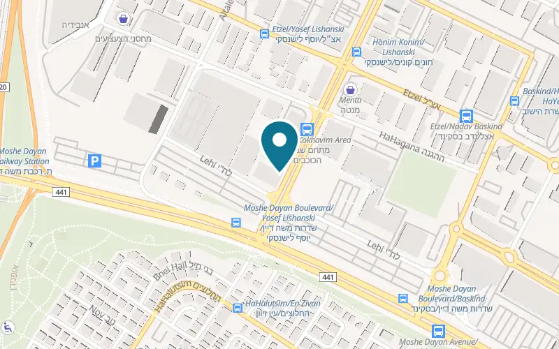 Map showing Yafa Maximov Beauty Tech Clinics at 1 Joshef Lishansky Street, Rishon LeZion