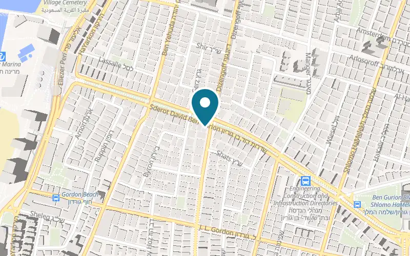 Map showing Yan Sushi House at 40 Ben Gurion Boulevard, Tel Aviv-Yafo