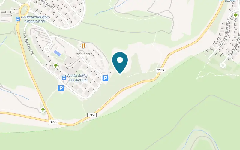 Map showing Yarok BaHar at Moshav Shoresh, Shoresh