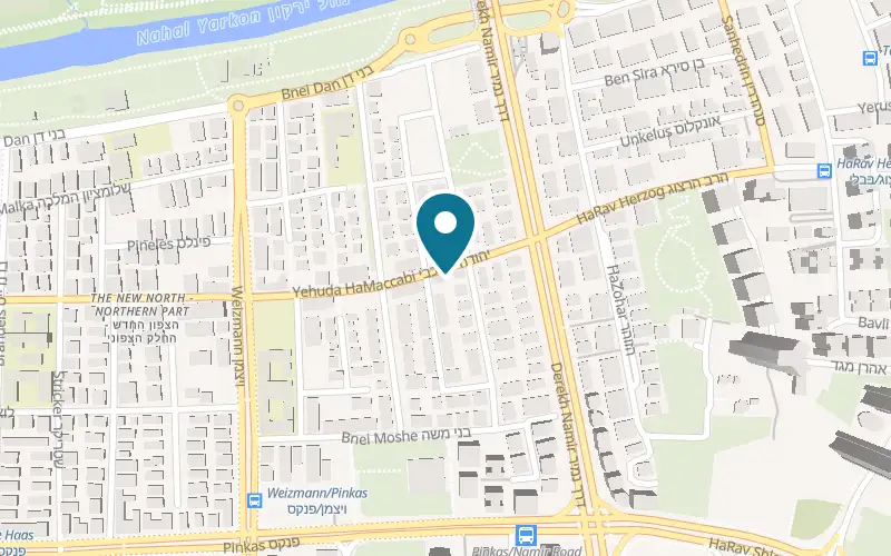 Map showing Yashka Yehuda HaMaccabi at 62 Yehuda HaMaccabi Street, Tel Aviv-Yafo
