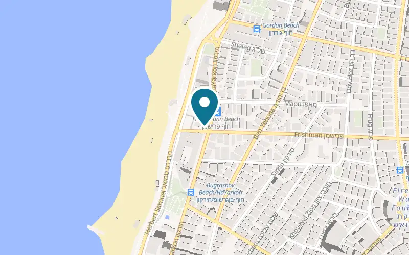 Map showing Yassou at 105 HaYarkon Street, Tel Aviv-Yafo