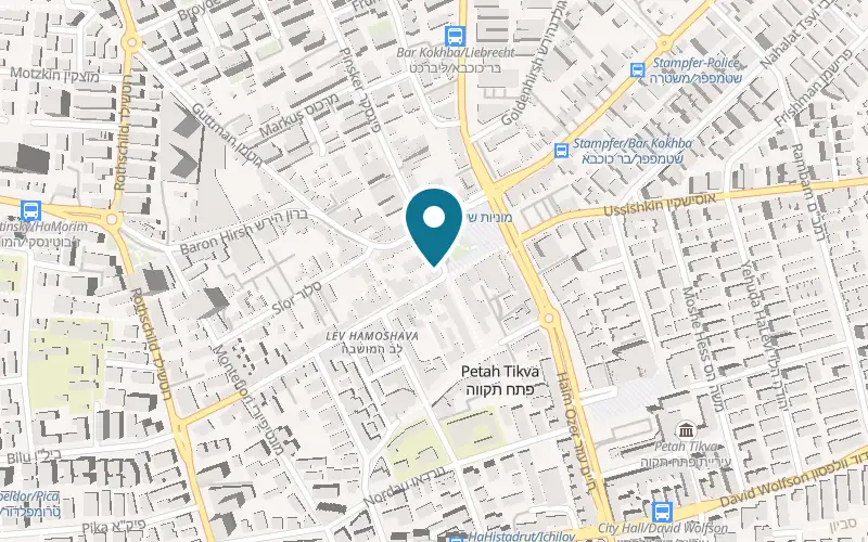 Map showing Yoram Shlain Jewellery at 1 Pinsker Street, Petah Tikva