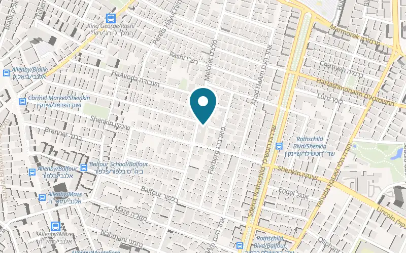 Map showing Yossef Hair Design at 30 Melchett Street, Tel Aviv-Yafo