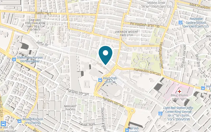 Map showing You Need Coffee at 78 Jaffa Street, Jerusalem