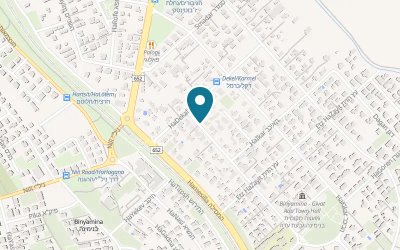 Map showing Yume Sushi at 4 HaMeyasdim Street, Binyamina-Giv'at Ada