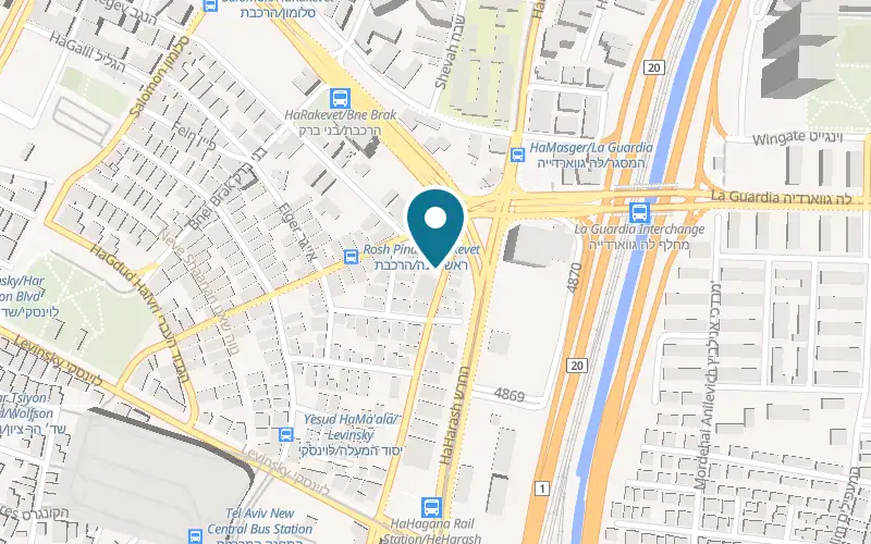 Map showing Meir Zabner Garage at 51 Levanda Street, Tel Aviv-Yafo